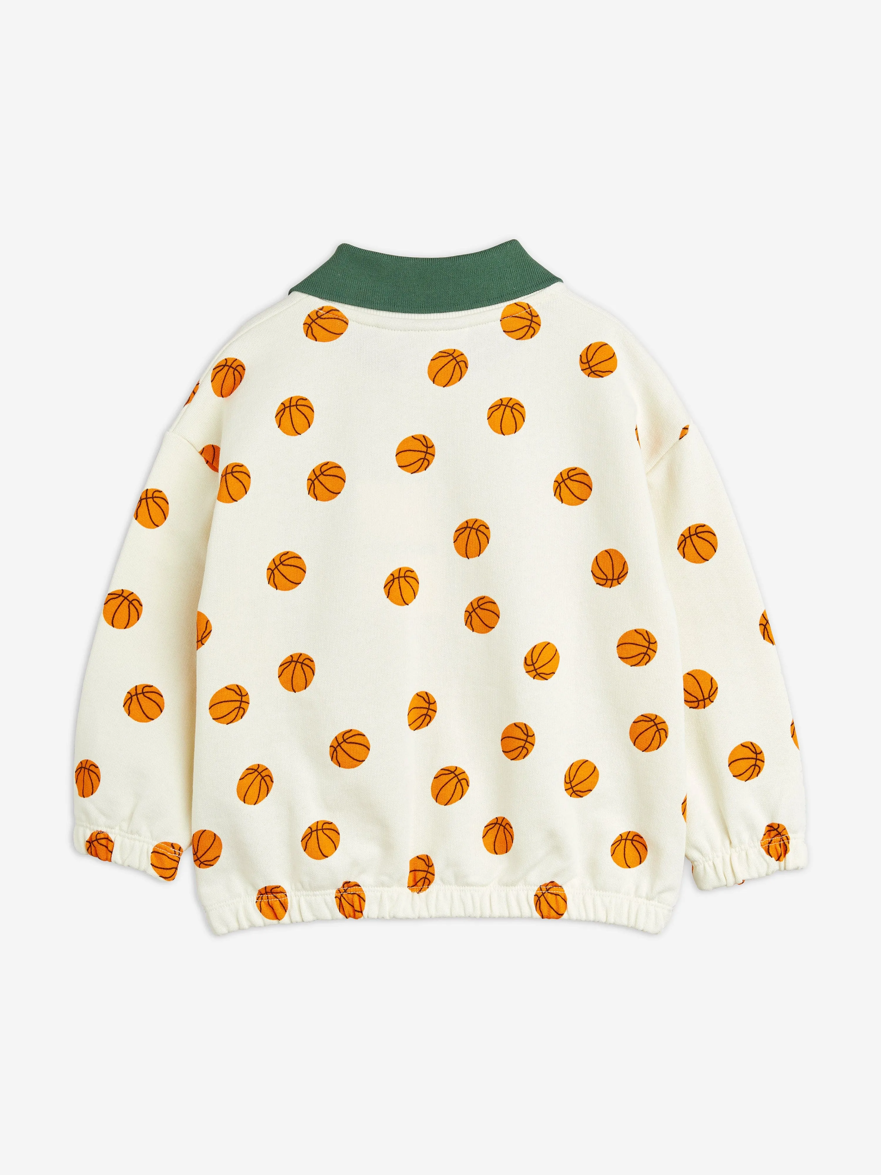 Mini Rodini Kids Basketball Collar Sweatshirt in Ivory