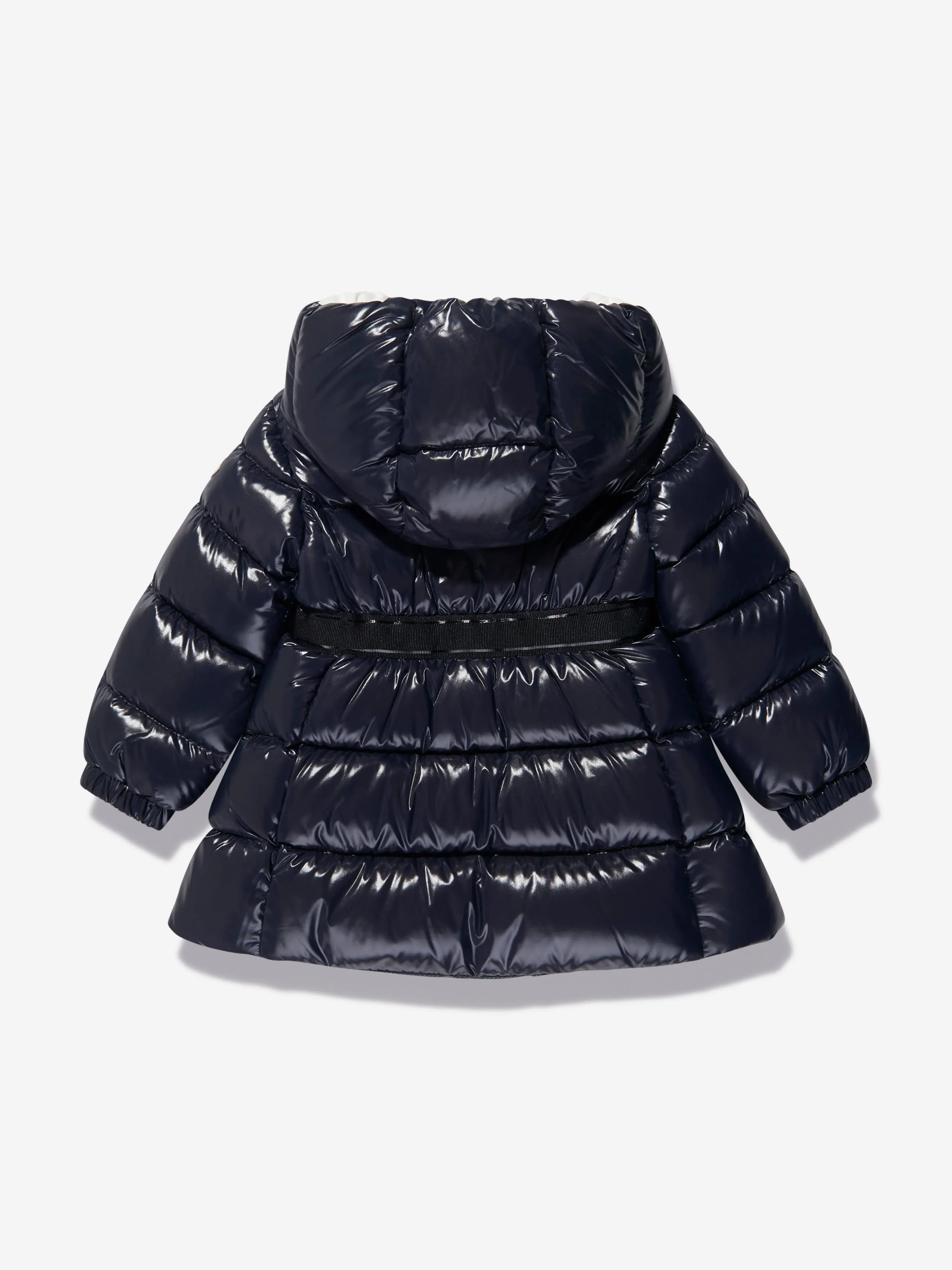 Moncler Enfant Baby Girls Down Padded Alis Long Parka in Navy