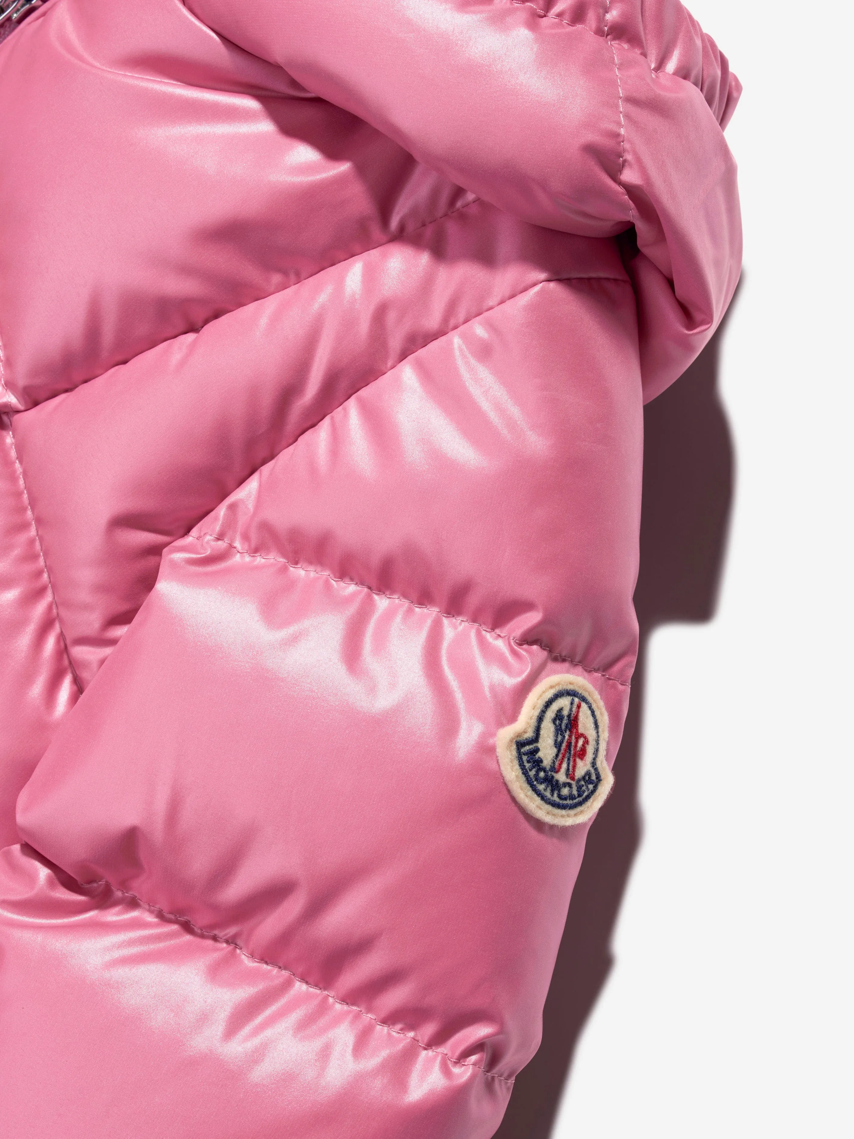 Moncler Enfant Baby Girls Down Padded Seine Short Parka in Pink