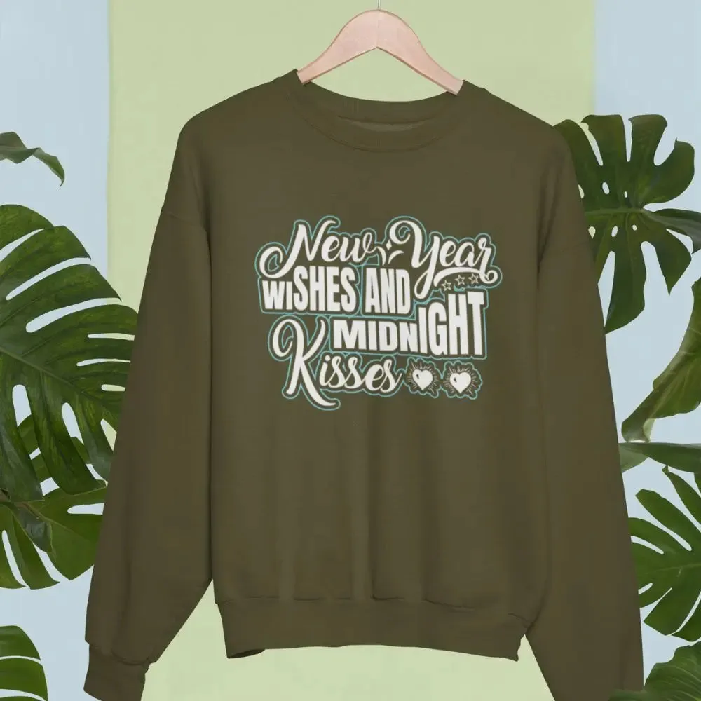 New Year Wishes and Midnight Kisses Unisex Sweatshirt