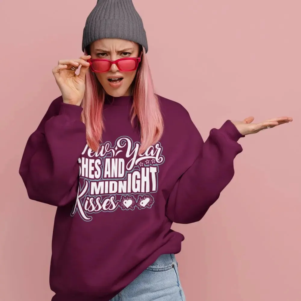 New Year Wishes and Midnight Kisses Unisex Sweatshirt