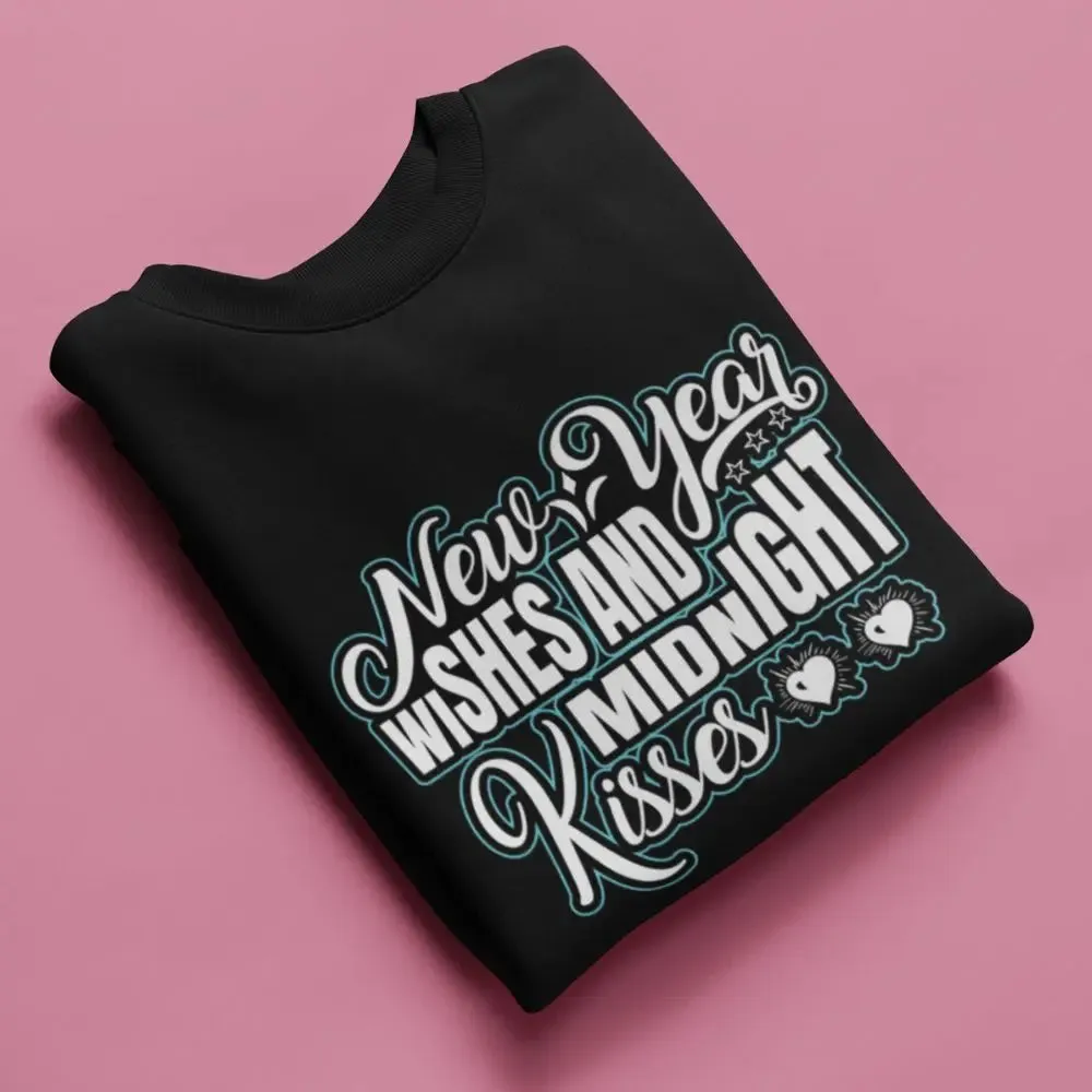 New Year Wishes and Midnight Kisses Unisex Sweatshirt