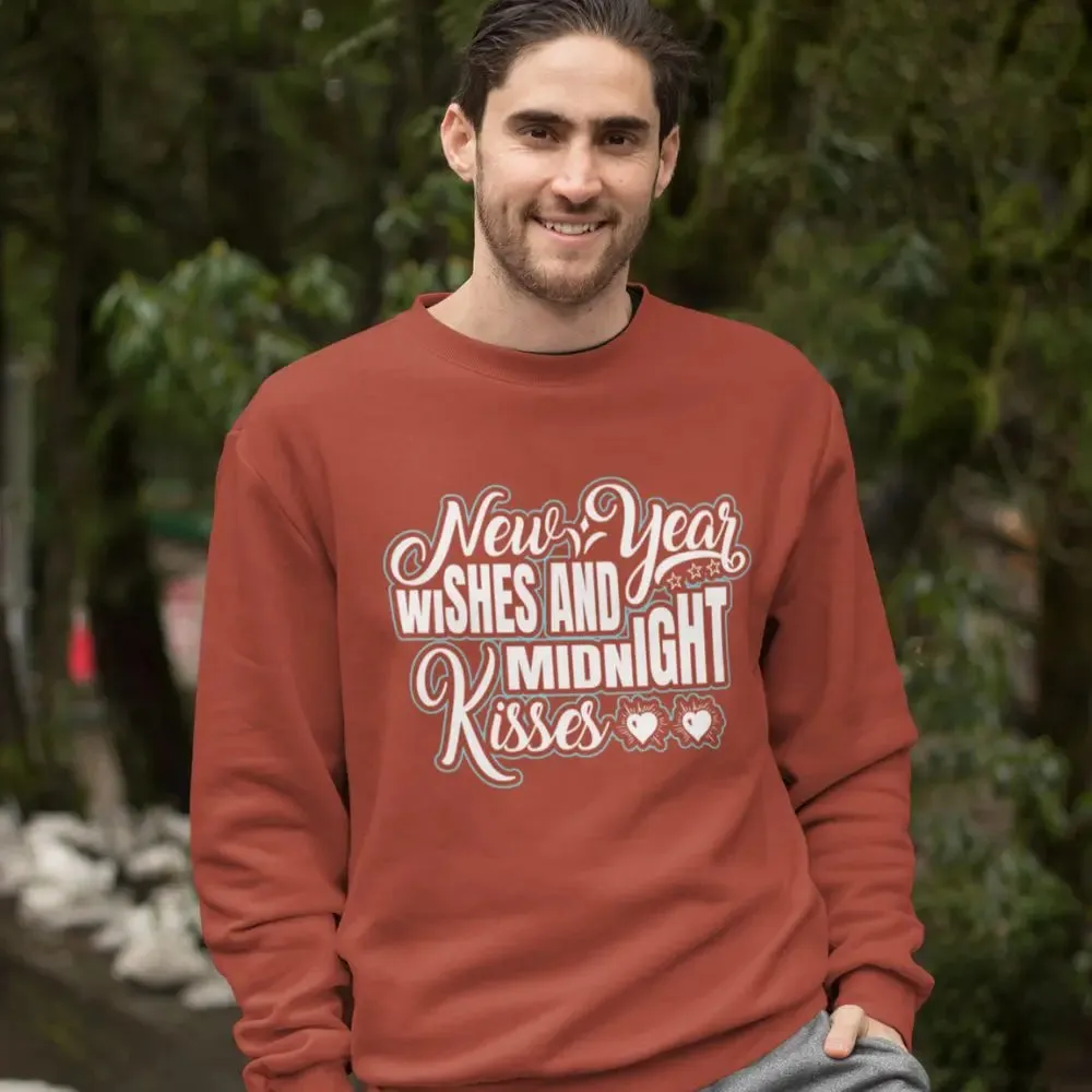 New Year Wishes and Midnight Kisses Unisex Sweatshirt