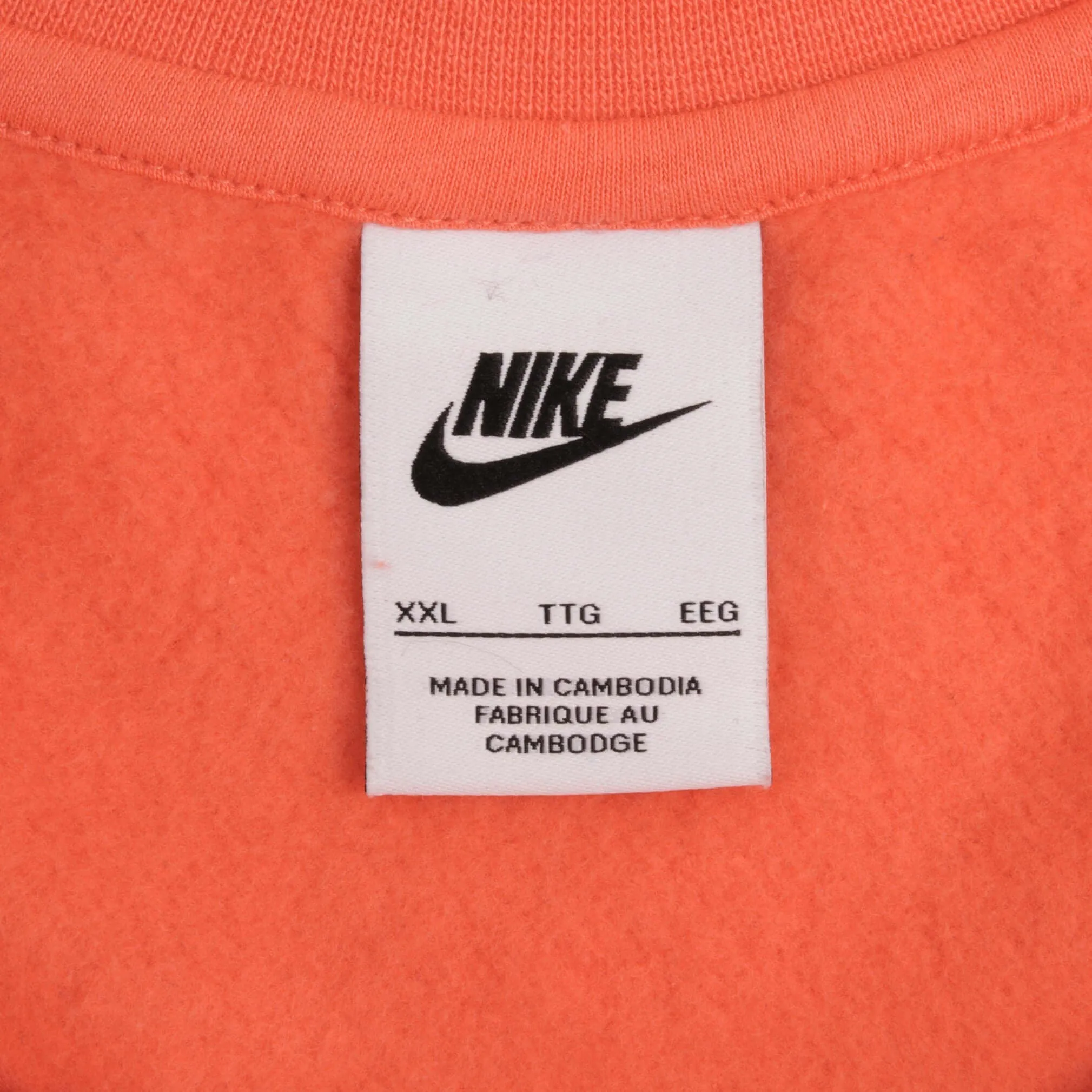 NIKE CLASSIC SWOOSH PINK SALMON SWEATSHIRT SIZE 2XL