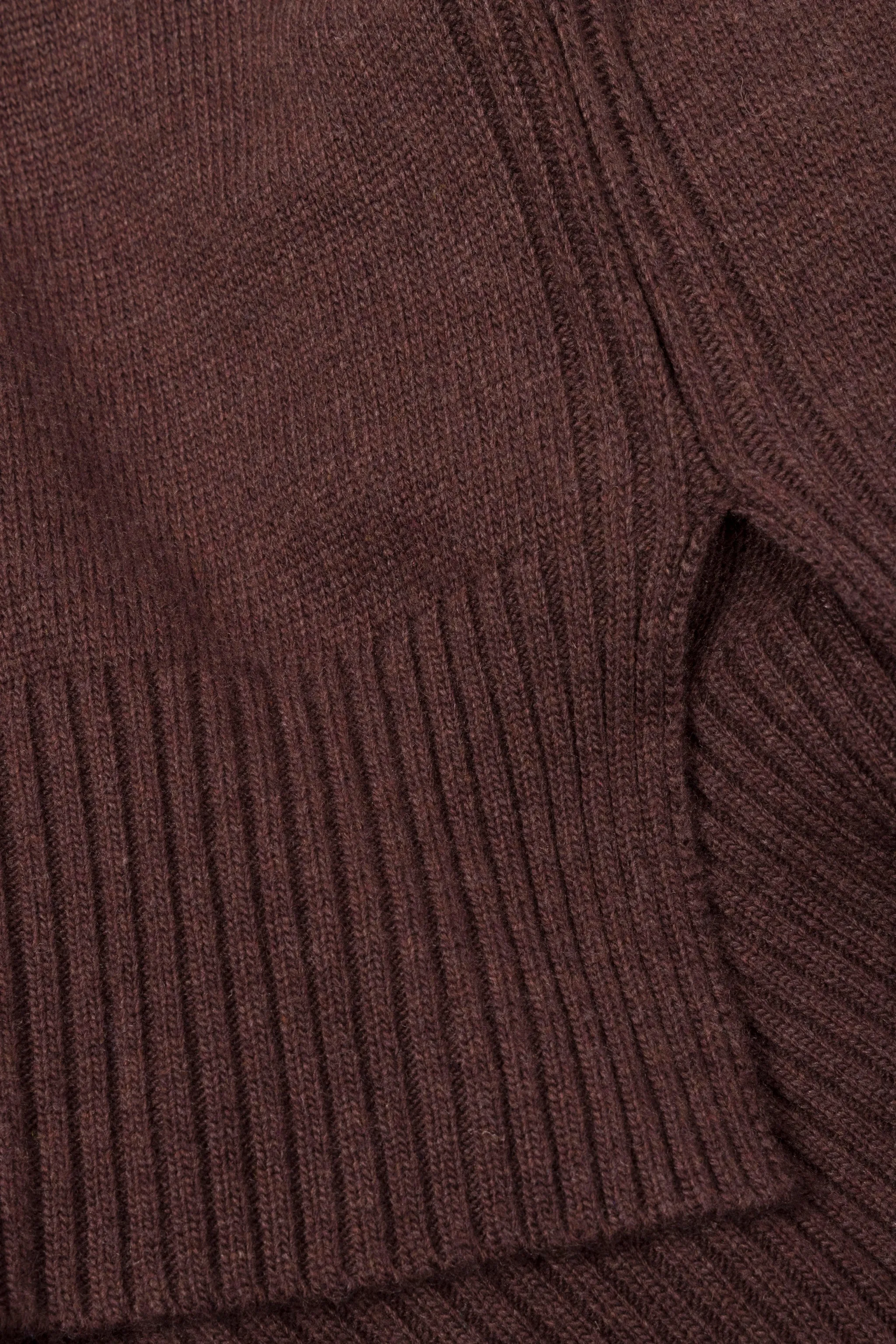 Oversized Cashmere Blend Roll Neck (Chocolate)