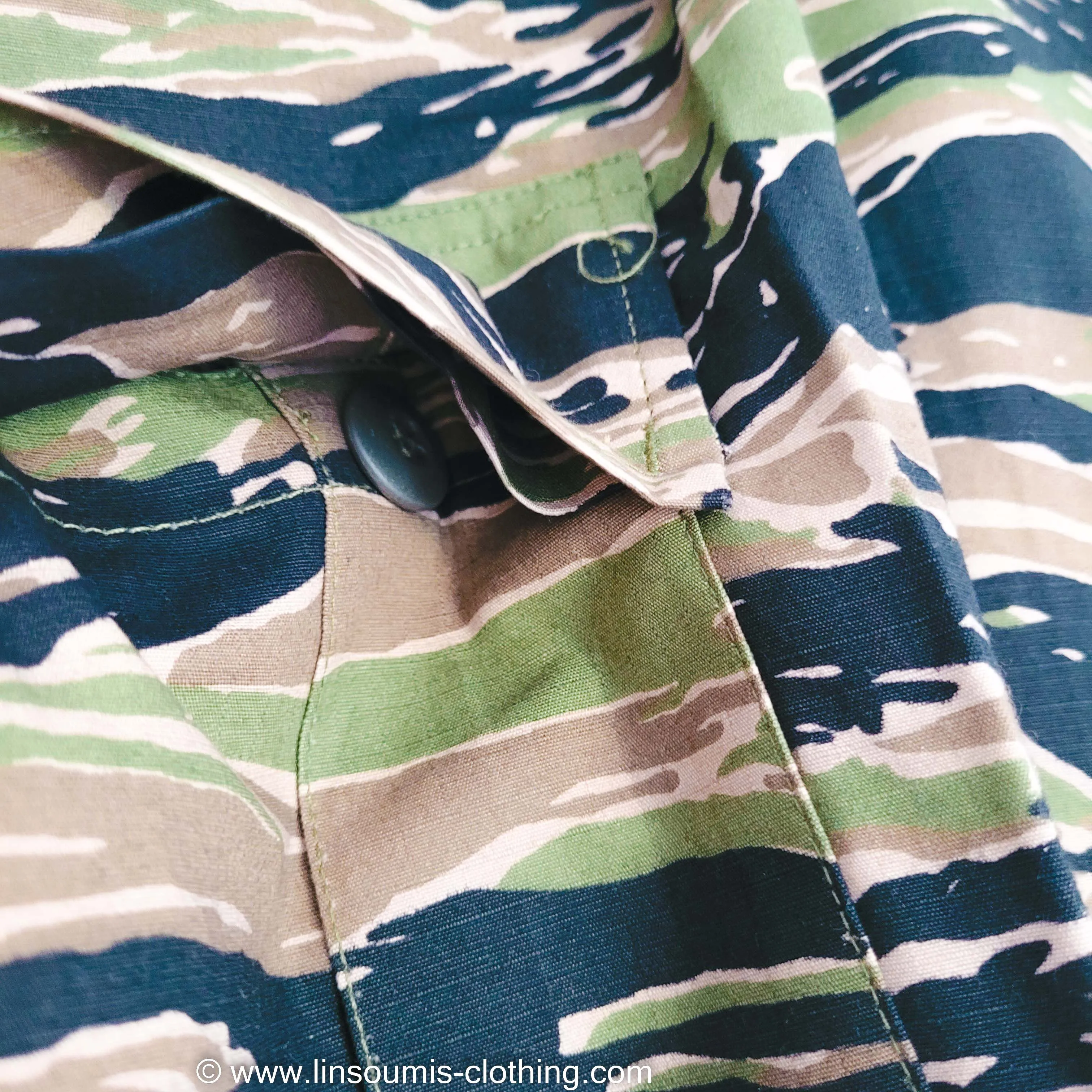 Rare Tiger Stripe combo utility shirt and pant / rare pantalon et veste camo tiger stripe Sud Vietnam et commandos us