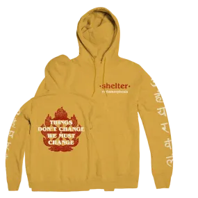 Shelter "Metamorphosis" Yellow Hooded Sweatshirt