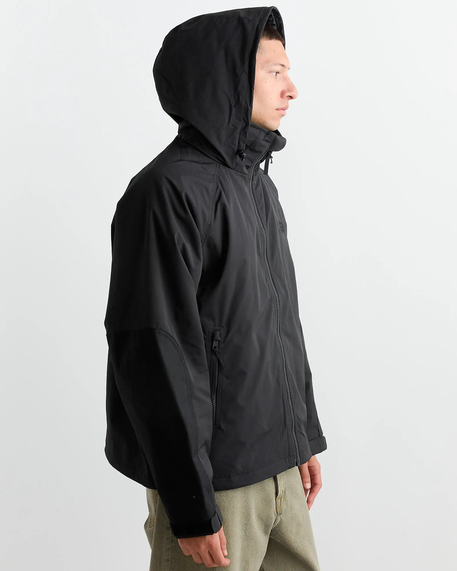 Short Military Parka in Black