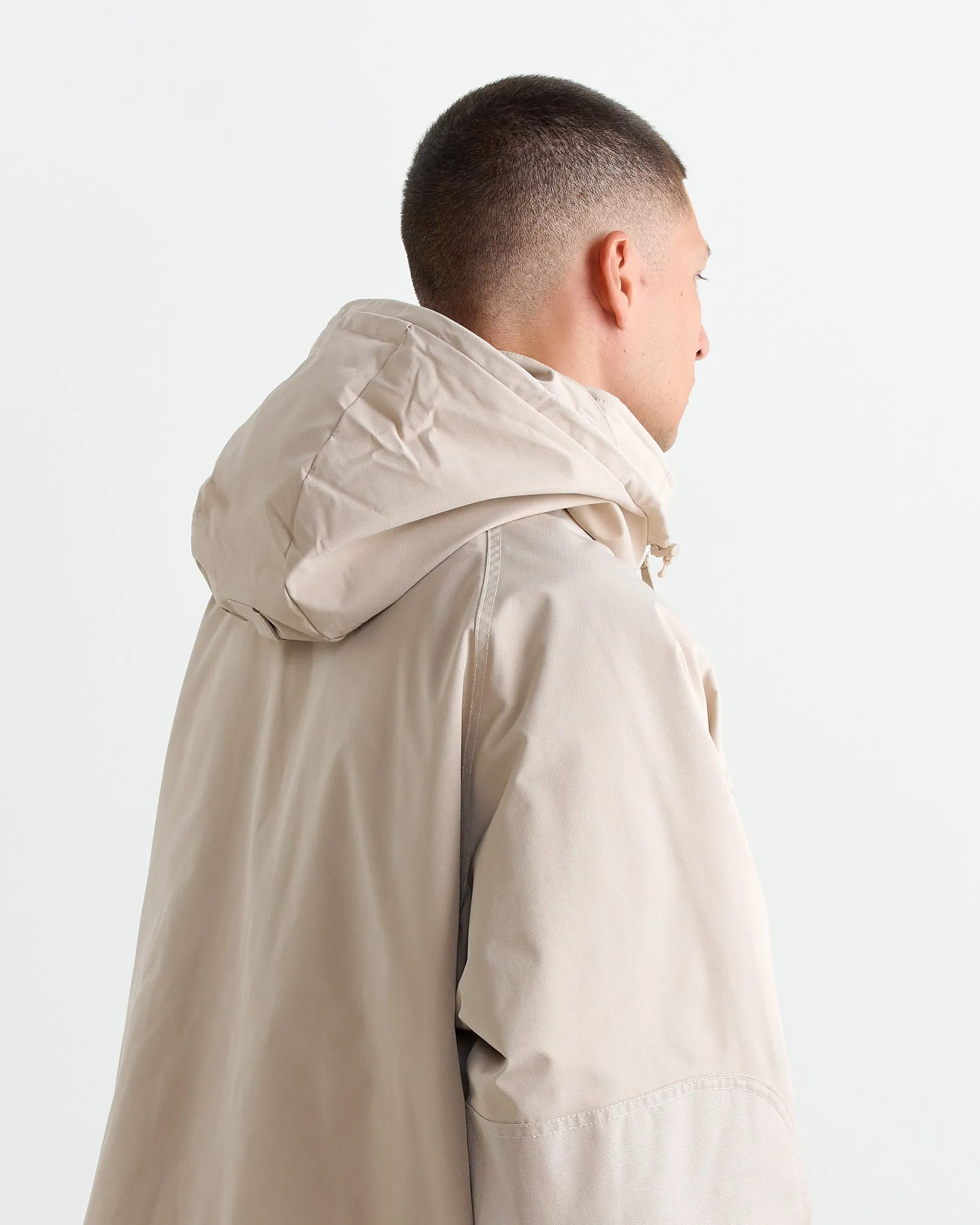 Short Military Parka in Stone