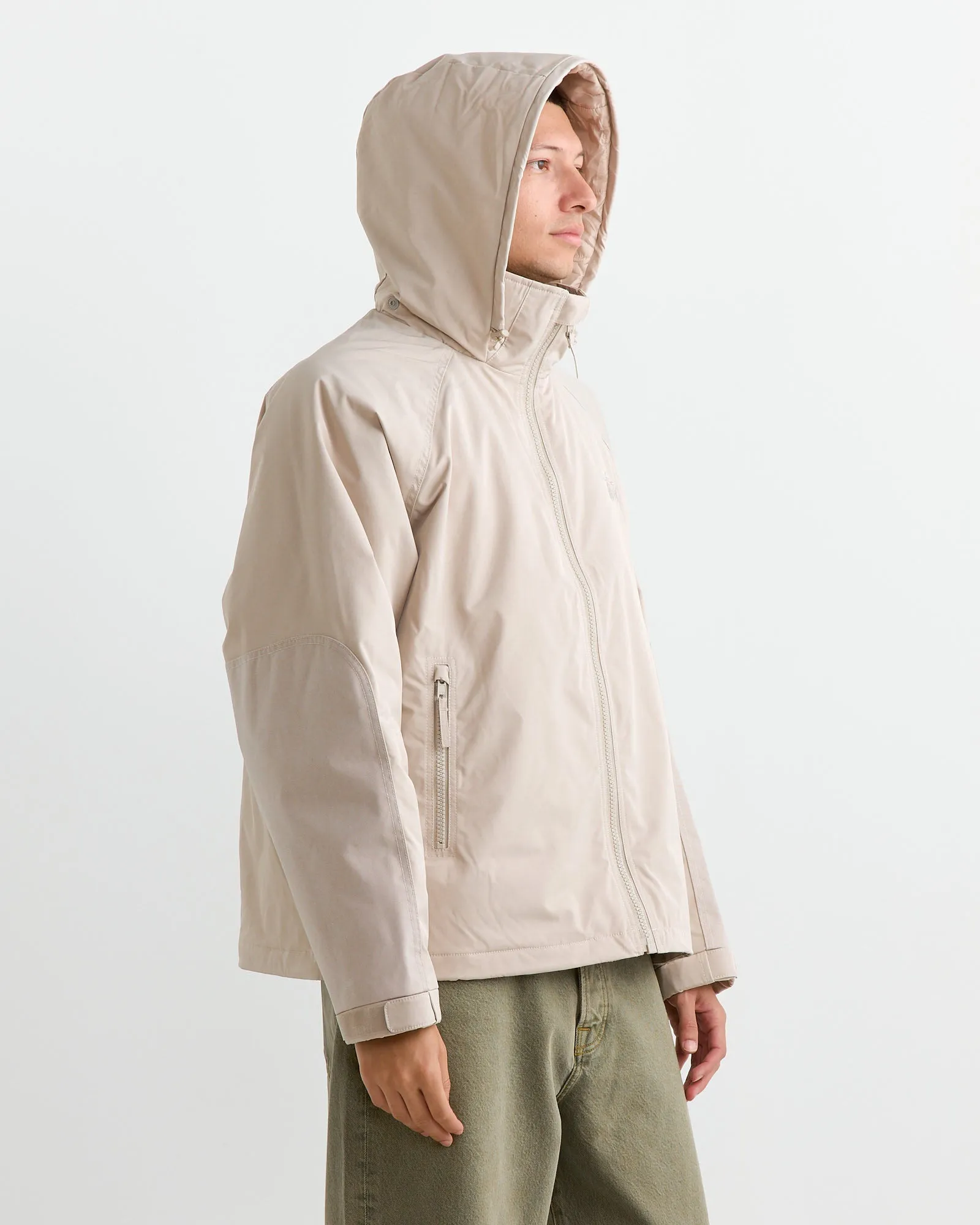 Short Military Parka in Stone