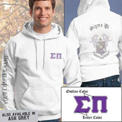 Sigma Pi Crest Hoodie - G185 - SUB