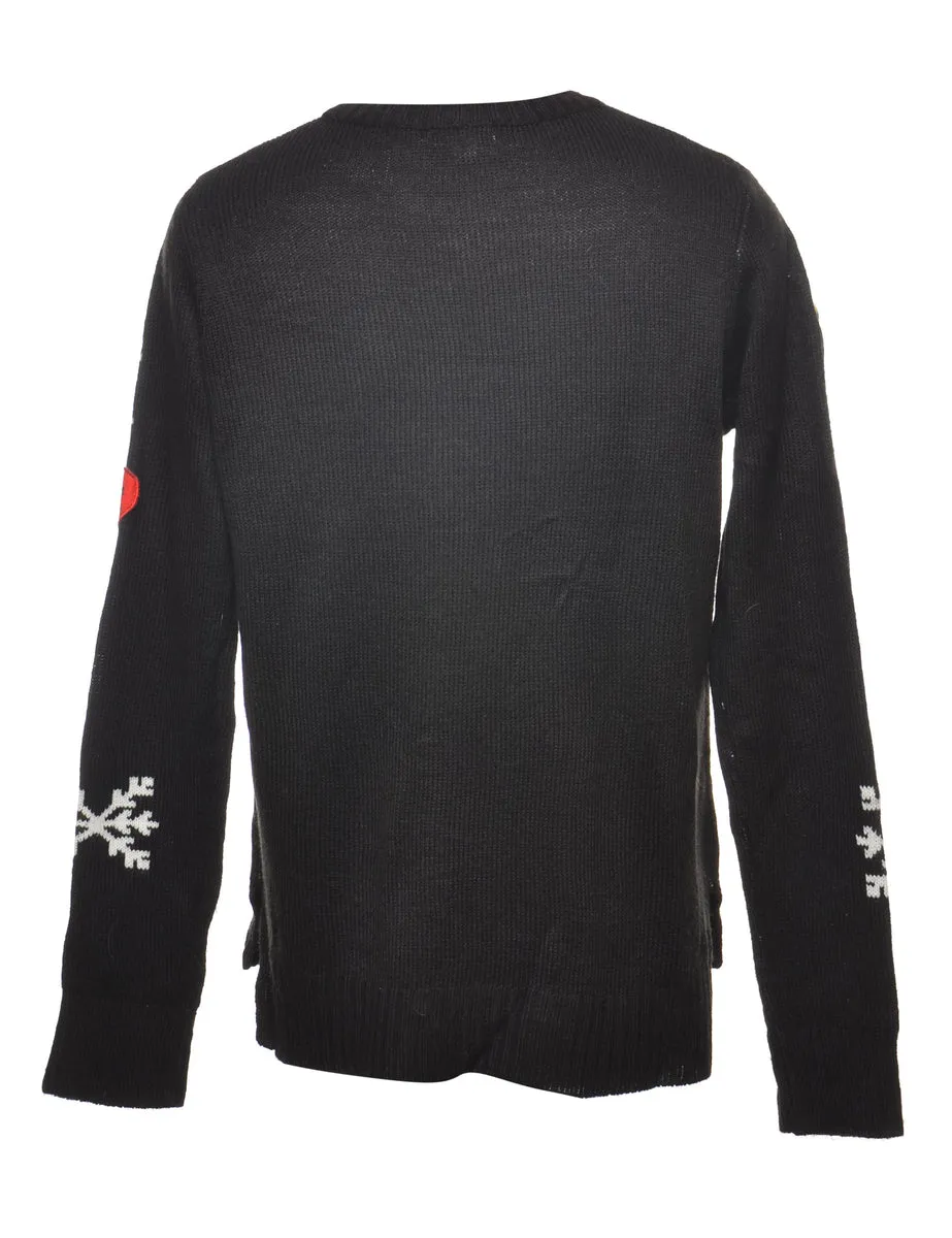 Snowfall Design Christmas Jumper - M