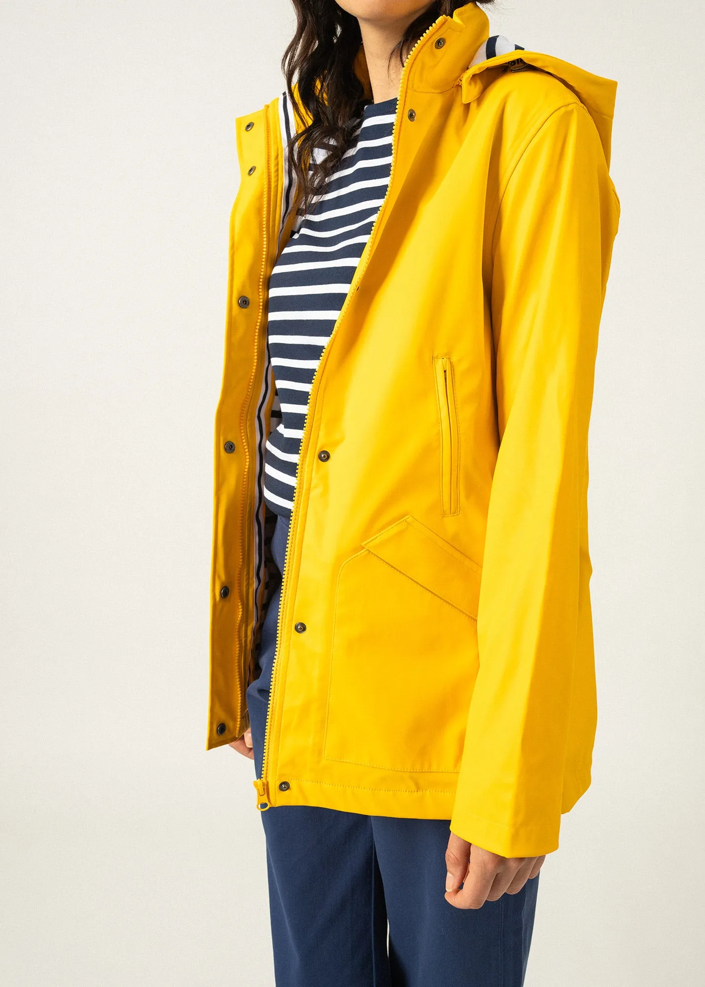 ST MORGANE - Waterproof Raincoat with Hood (YELLOW)