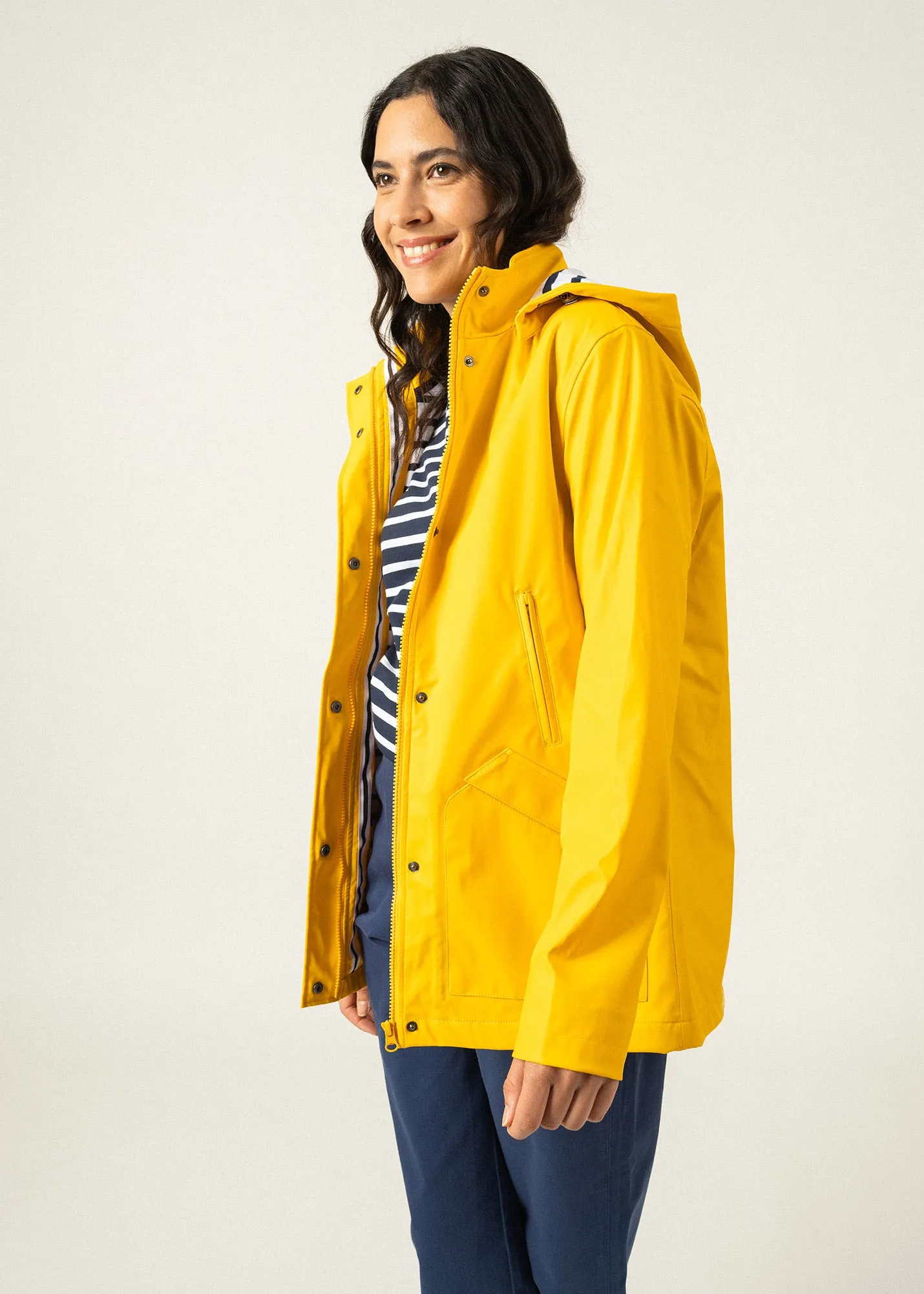 ST MORGANE - Waterproof Raincoat with Hood (YELLOW)