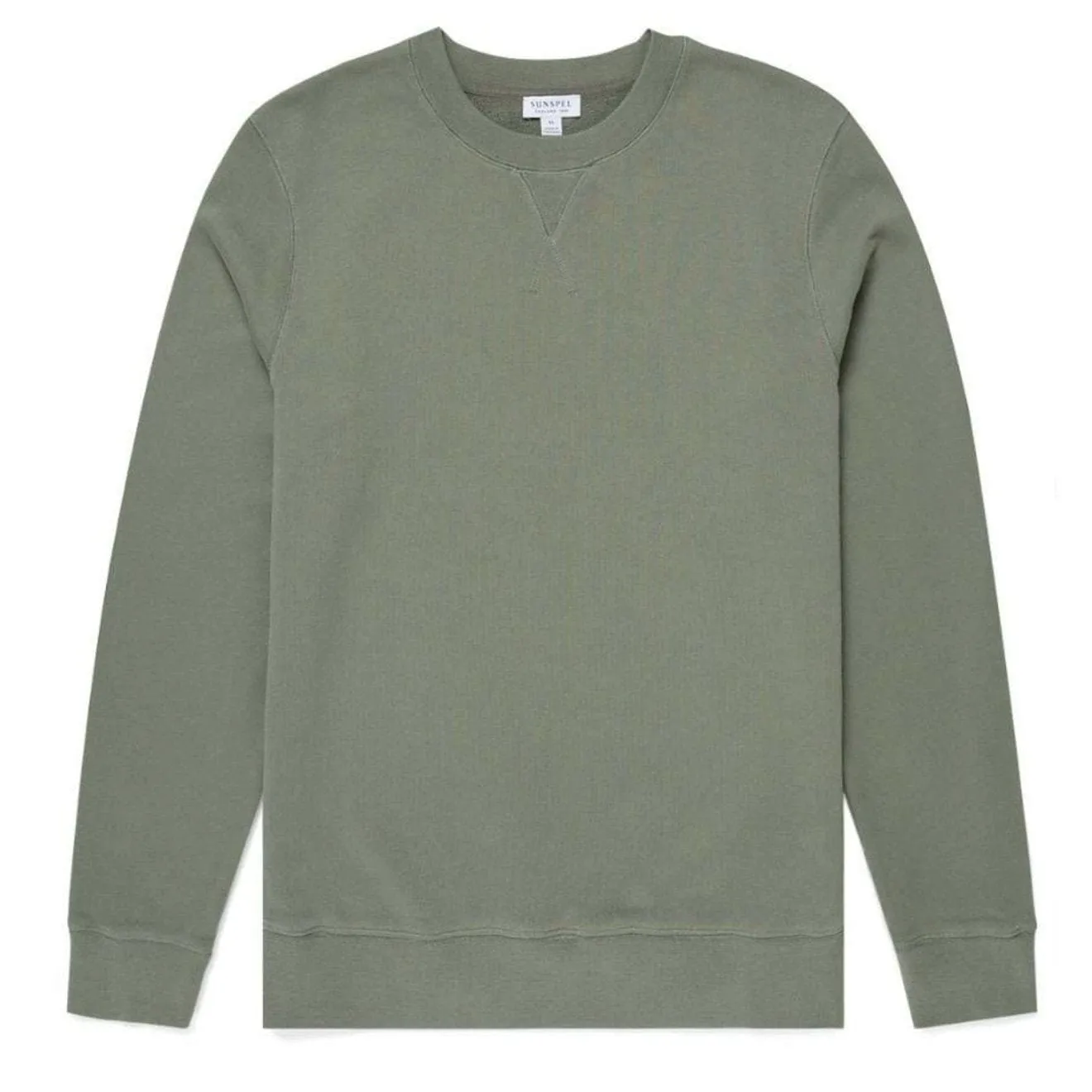 Sunspel Loopback Sweatshirt Light Khaki