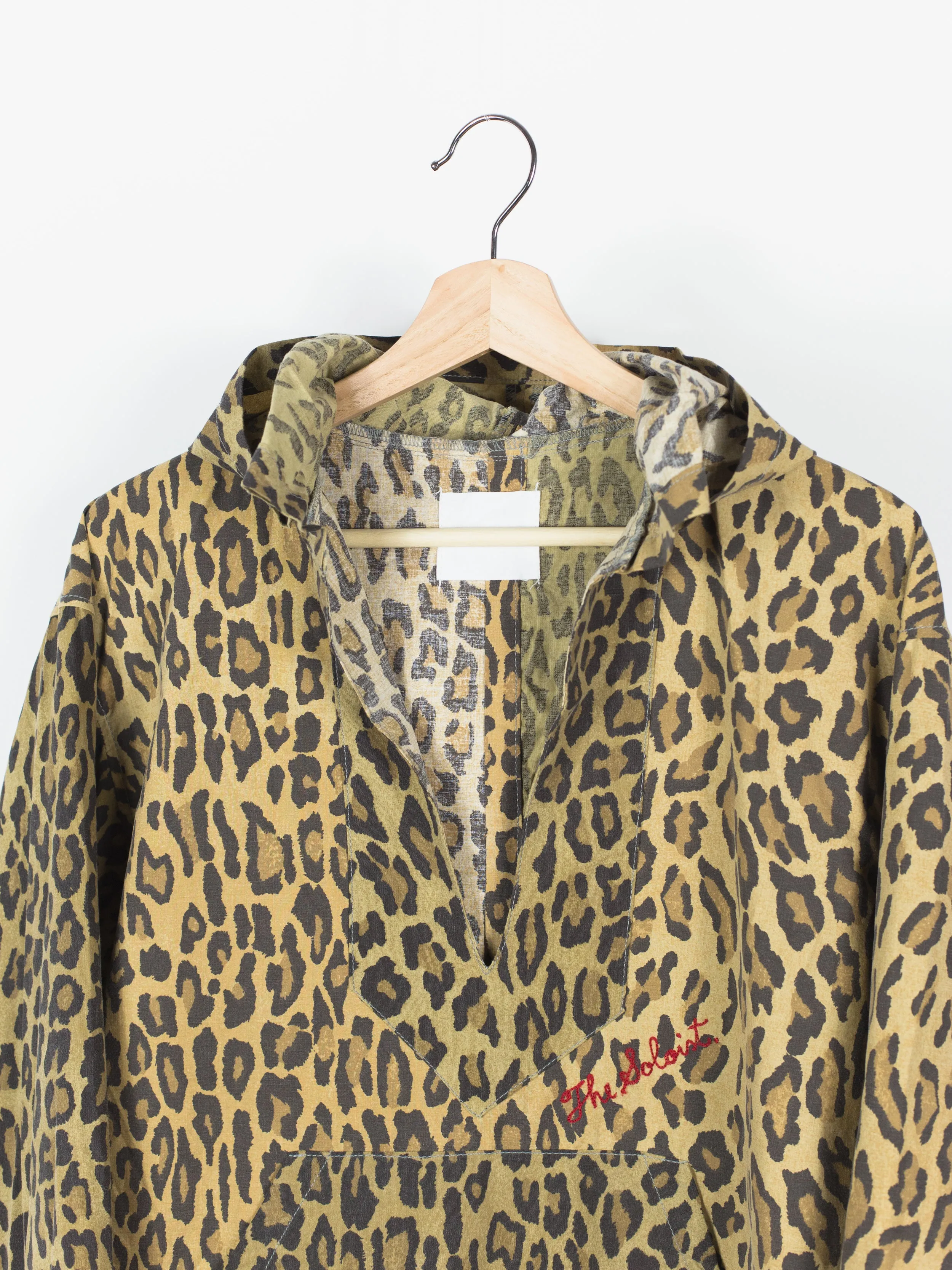 Takahiromiyashita The Soloist Remake Leopard Baja Hoodie