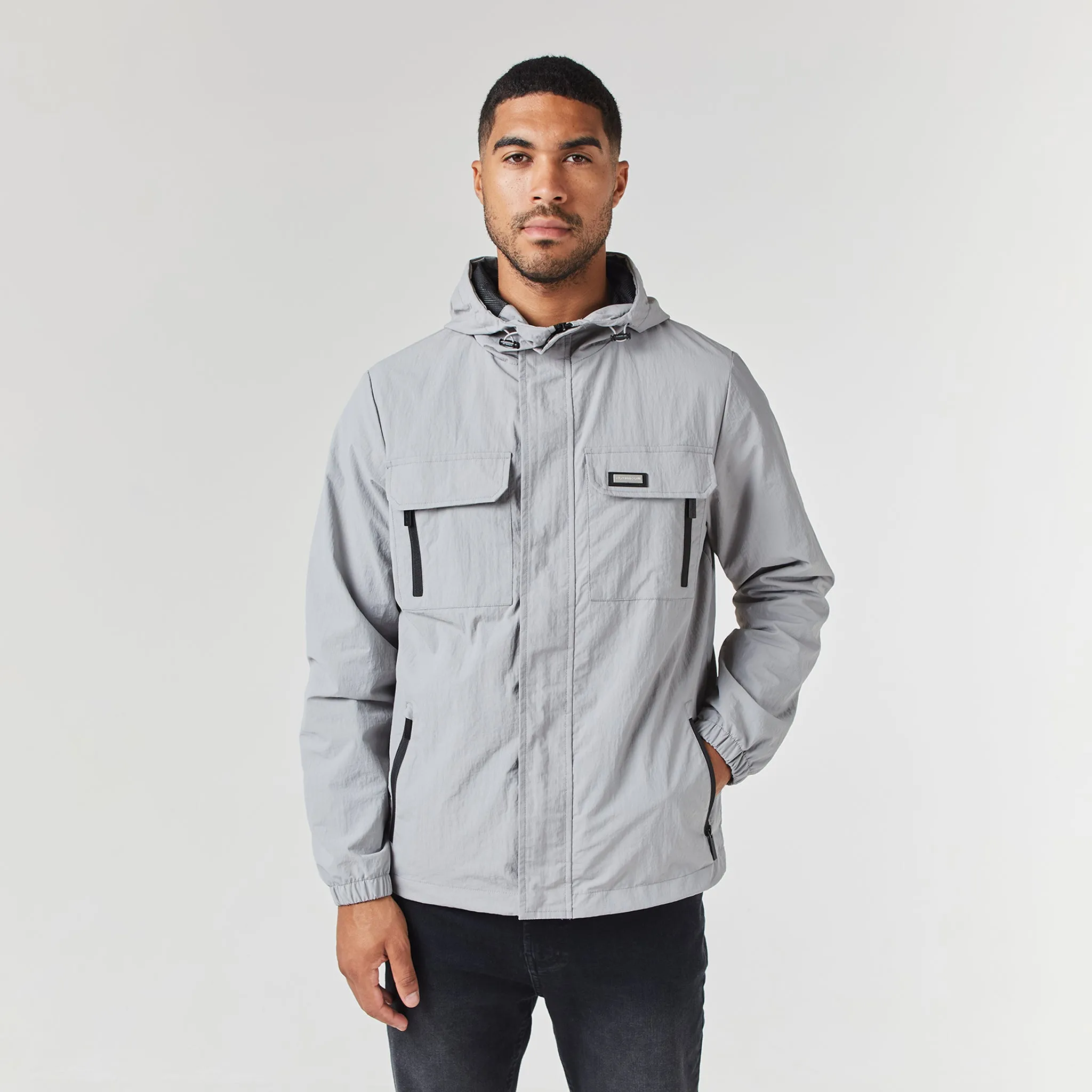 Tech Utility Jacket | Ice Grey