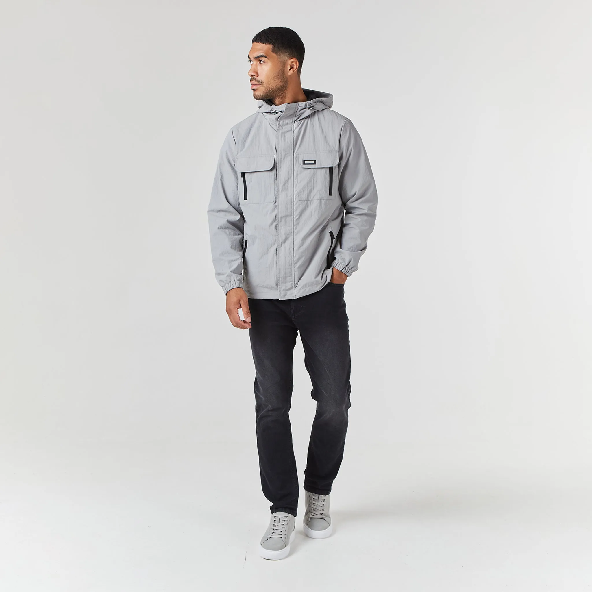 Tech Utility Jacket | Ice Grey