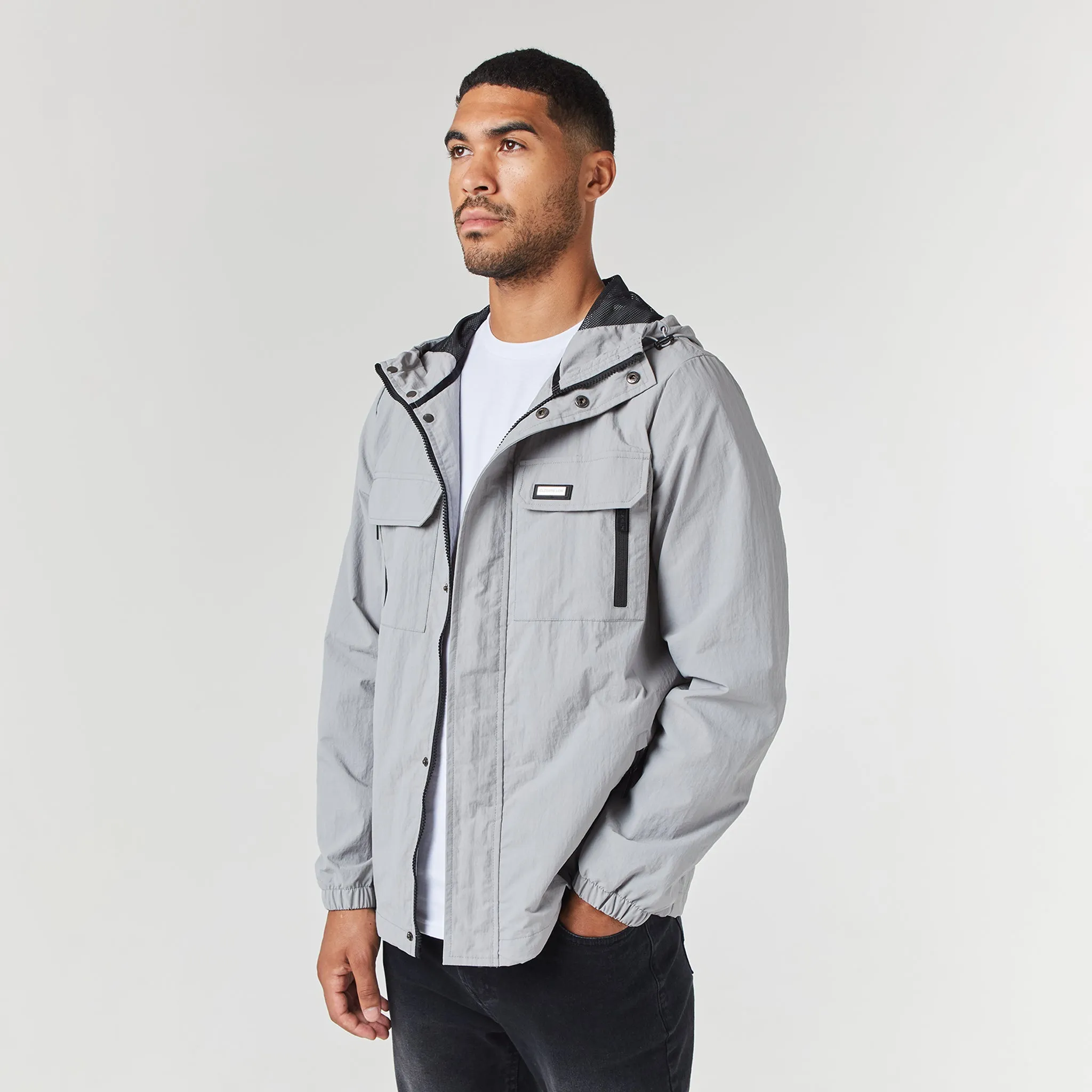 Tech Utility Jacket | Ice Grey