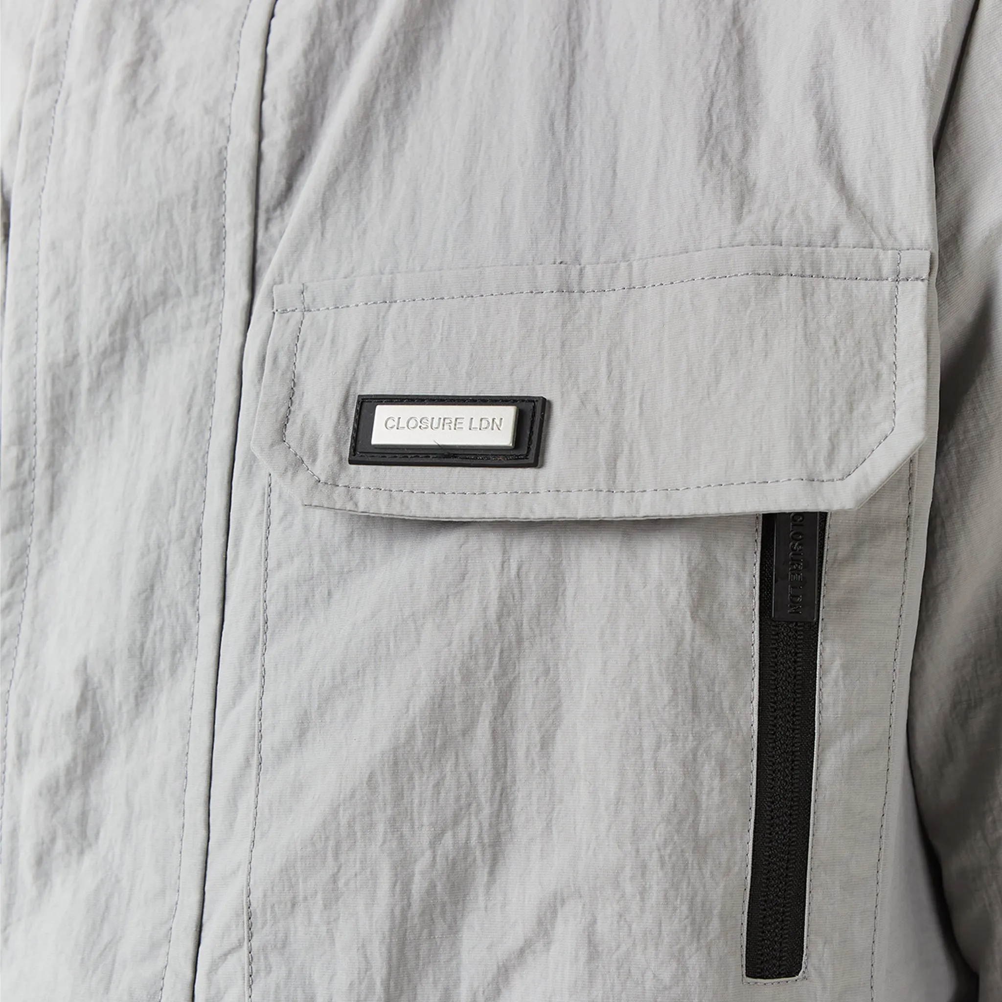 Tech Utility Jacket | Ice Grey