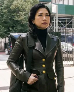 The Equalizer S03 Liza Lapira Black Leather Jacket