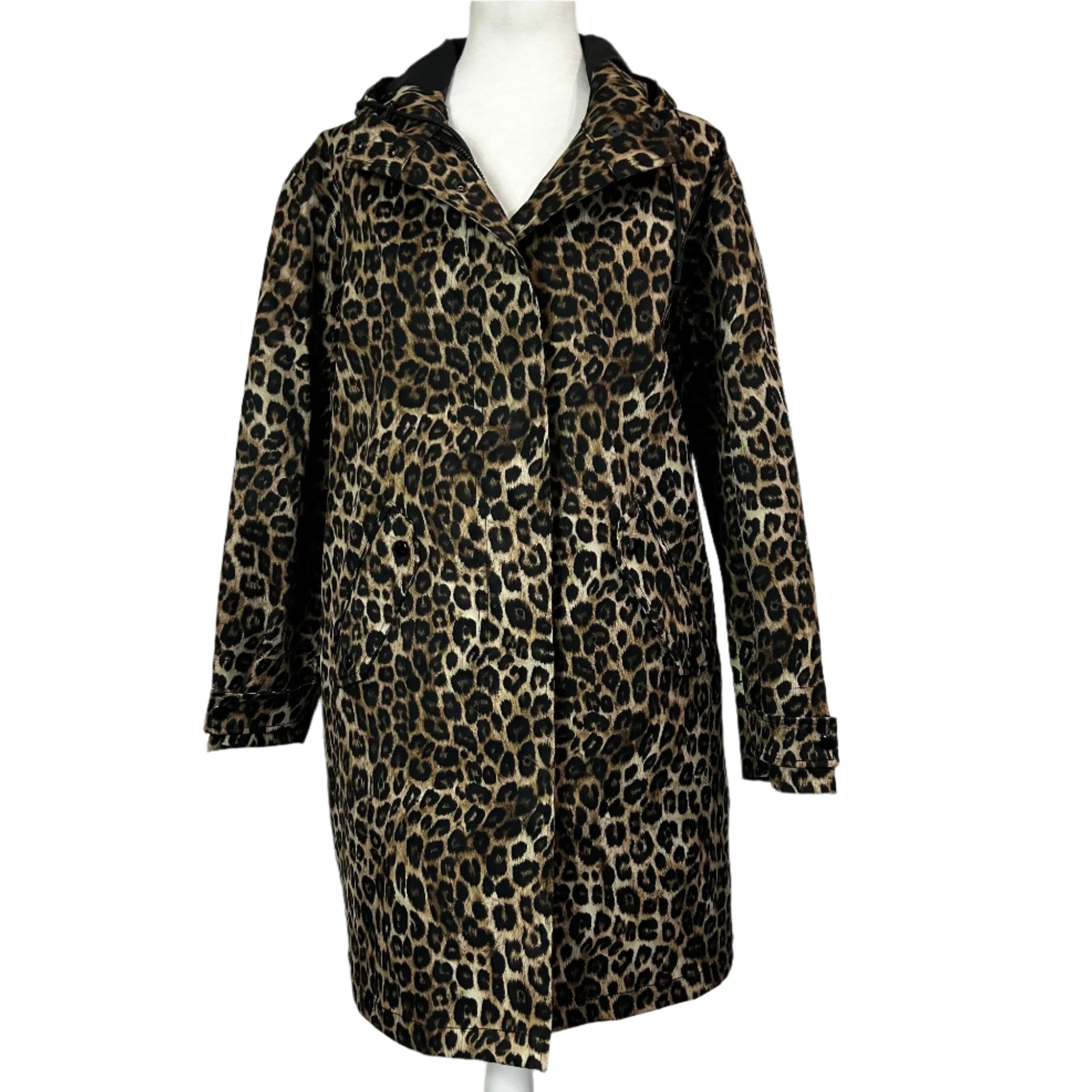 The Kooples Brand New £390 Leopardprint Waterproof Parka XS/S/M