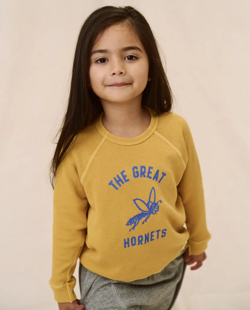 The Little College Sweatshirt. Graphic -- Daisy with Hornet Graphic