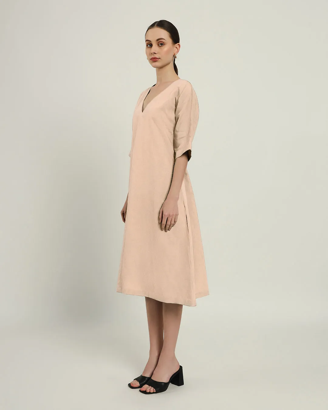 The Mildura Daisy Bisque Linen Dress