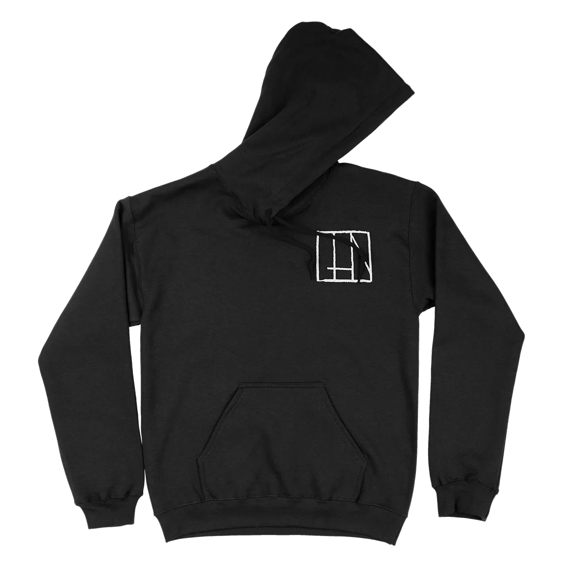 Thin “Dusk” Black Hooded Sweatshirt