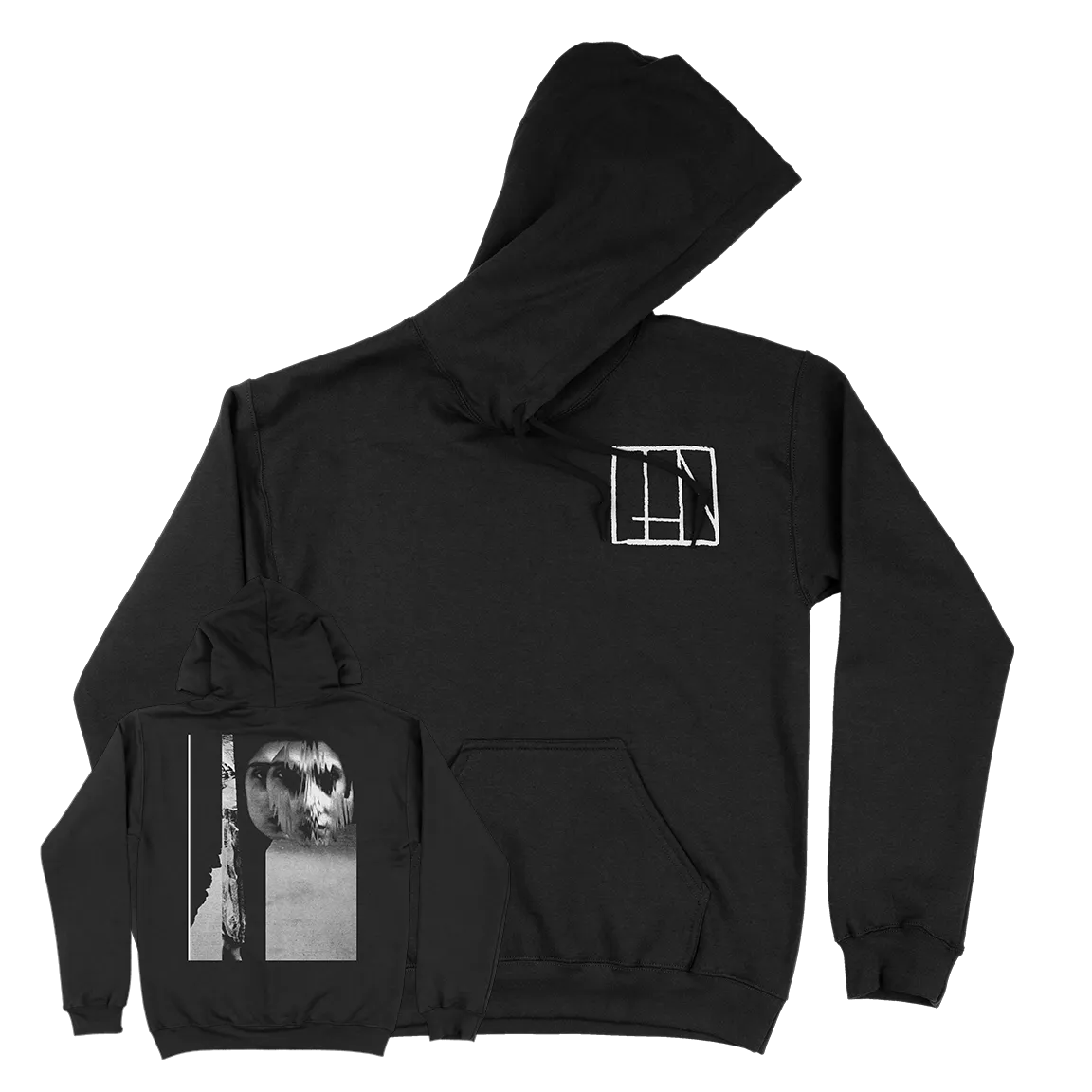 Thin “Dusk” Black Hooded Sweatshirt