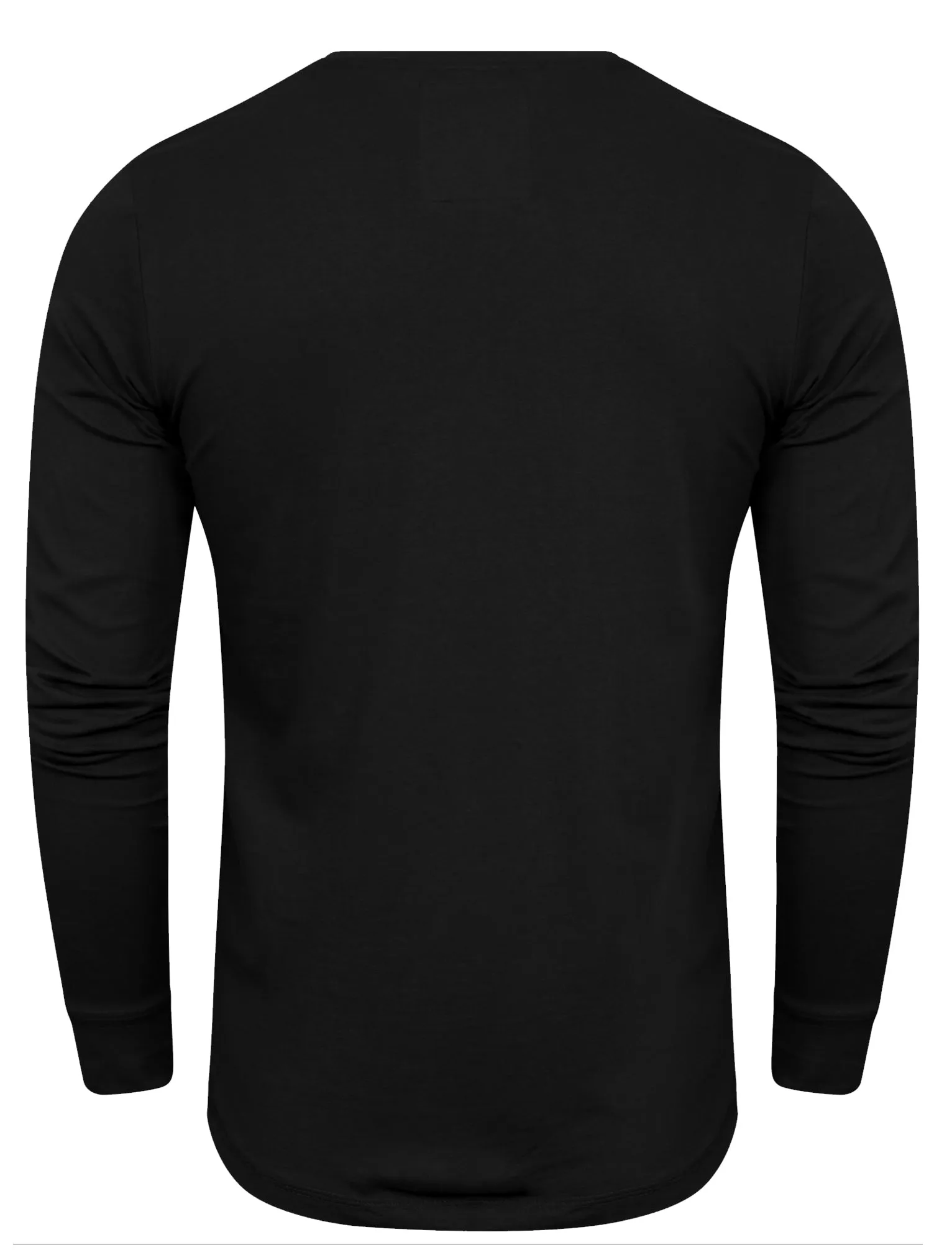 Veepoc Mock T-Shirt Insert Long Sleeve T-Shirt in Black - Dissident