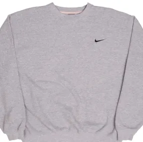 VINTAGE CLASSIC NIKE SWOOSH GREY HEAVYWEIGHT SWEATSHIRT 2000S XL