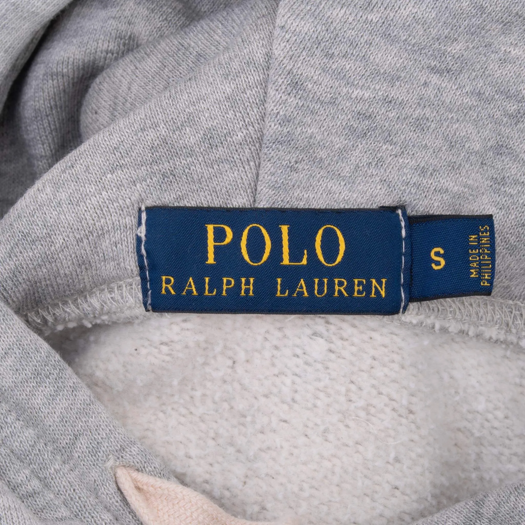 VINTAGE POLO RALPH LAUREN GREY HOODIE SWEATSHIRT SMALL