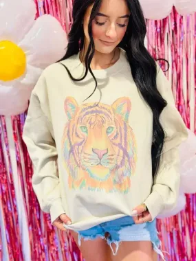 Watercolor Tiger Sublimation Sweatshirt