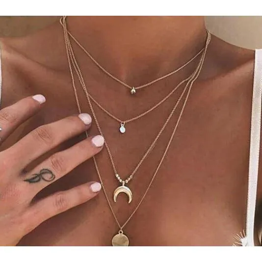 Women Multi Layer Long Necklaces & Pearl Chokers