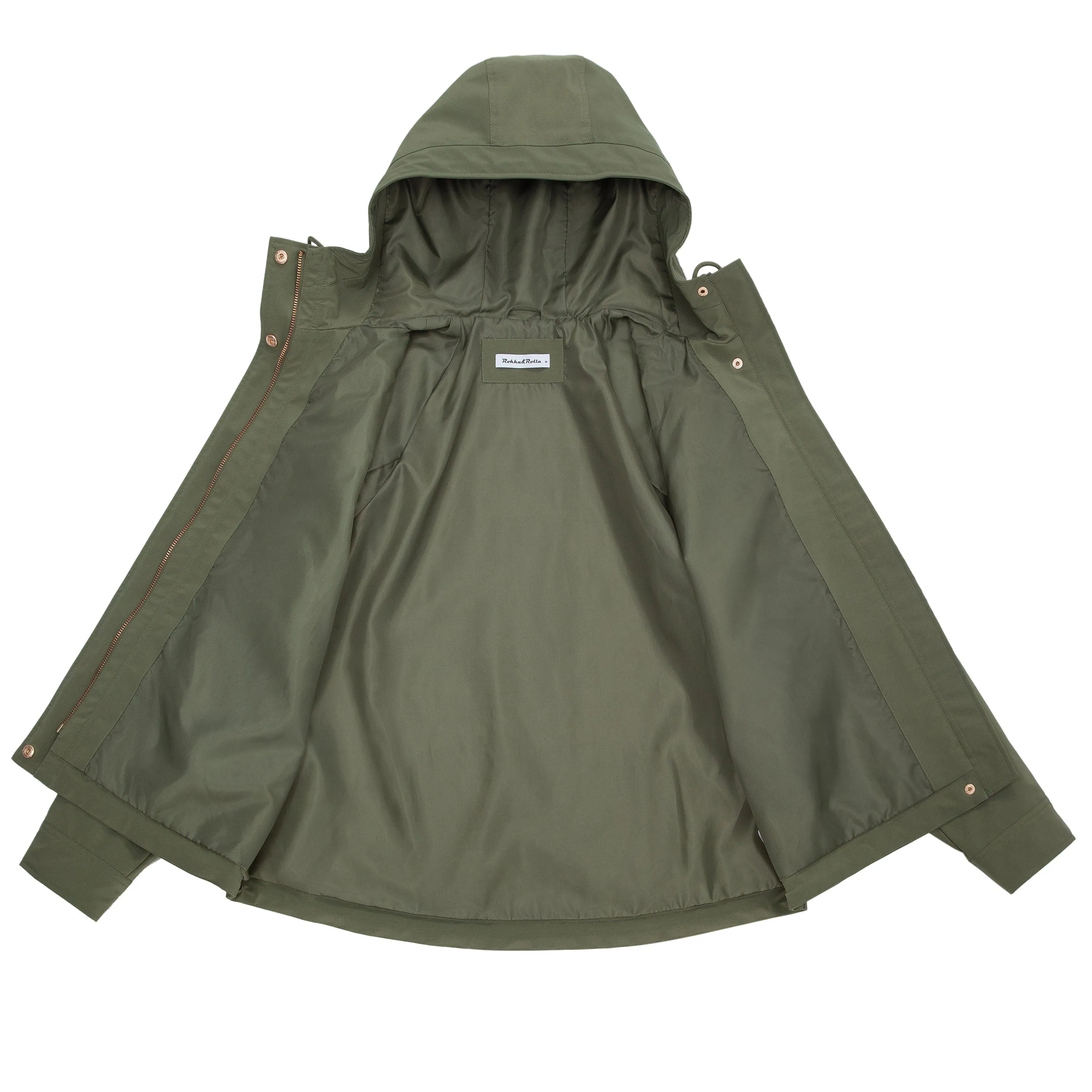 Women's Hooded Water-Resistant Parka Windbreaker Jacket