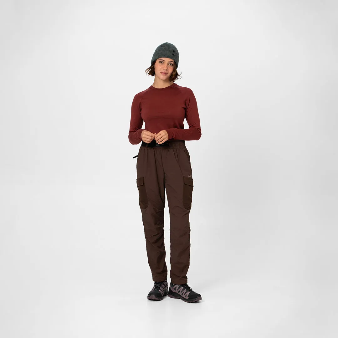 Womens Merino LS Base Layer Russet