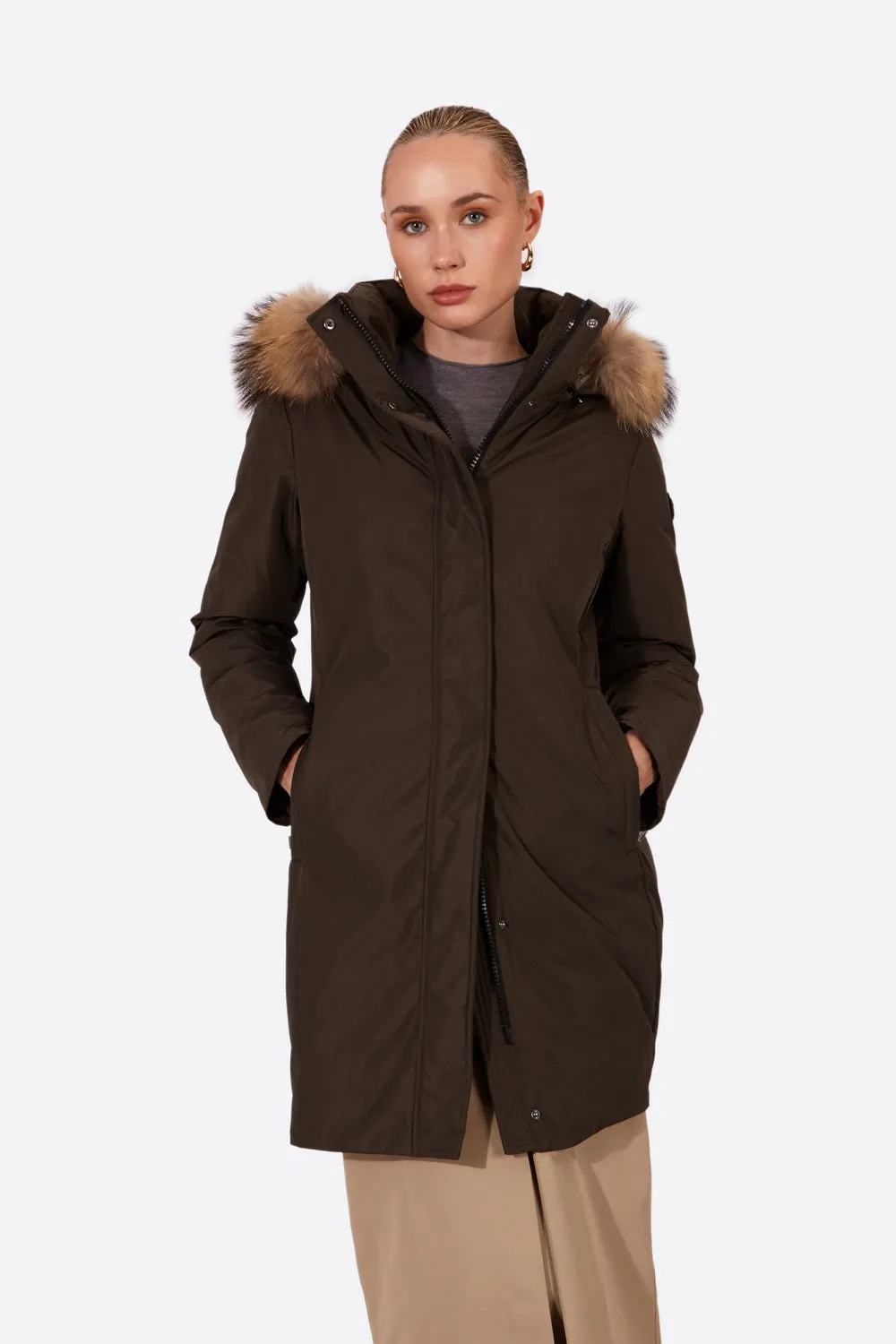 Women's parka SNOWFALL Khaki