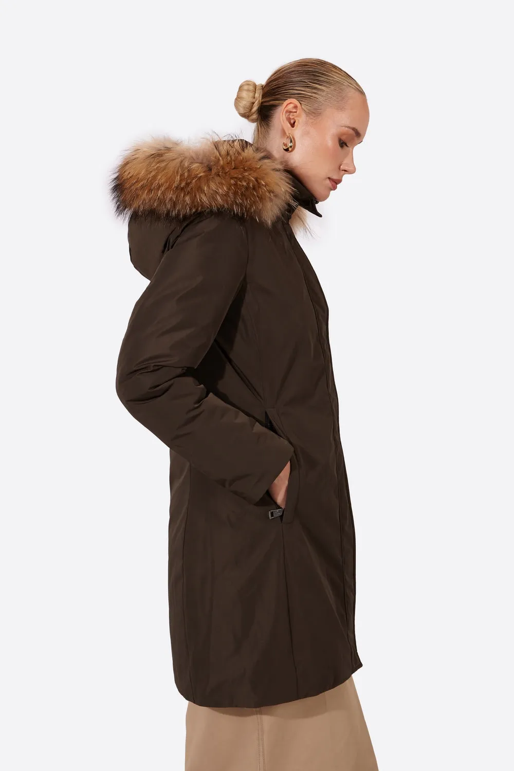 Women's parka SNOWFALL Khaki