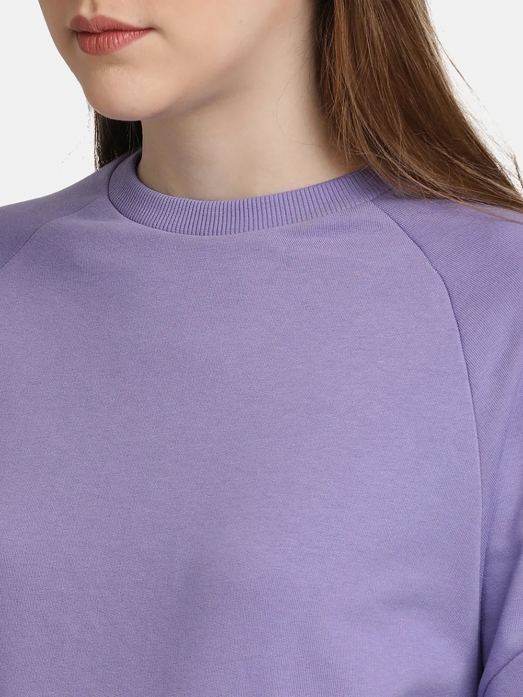 Women's Solid Round Neck Sweatshirt