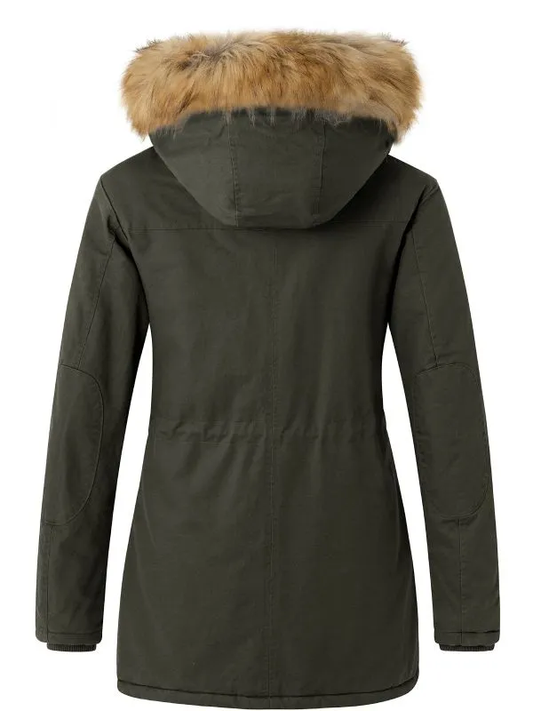 Women's Winter Coat With Detachable Hood Cotton Padded Parka City III