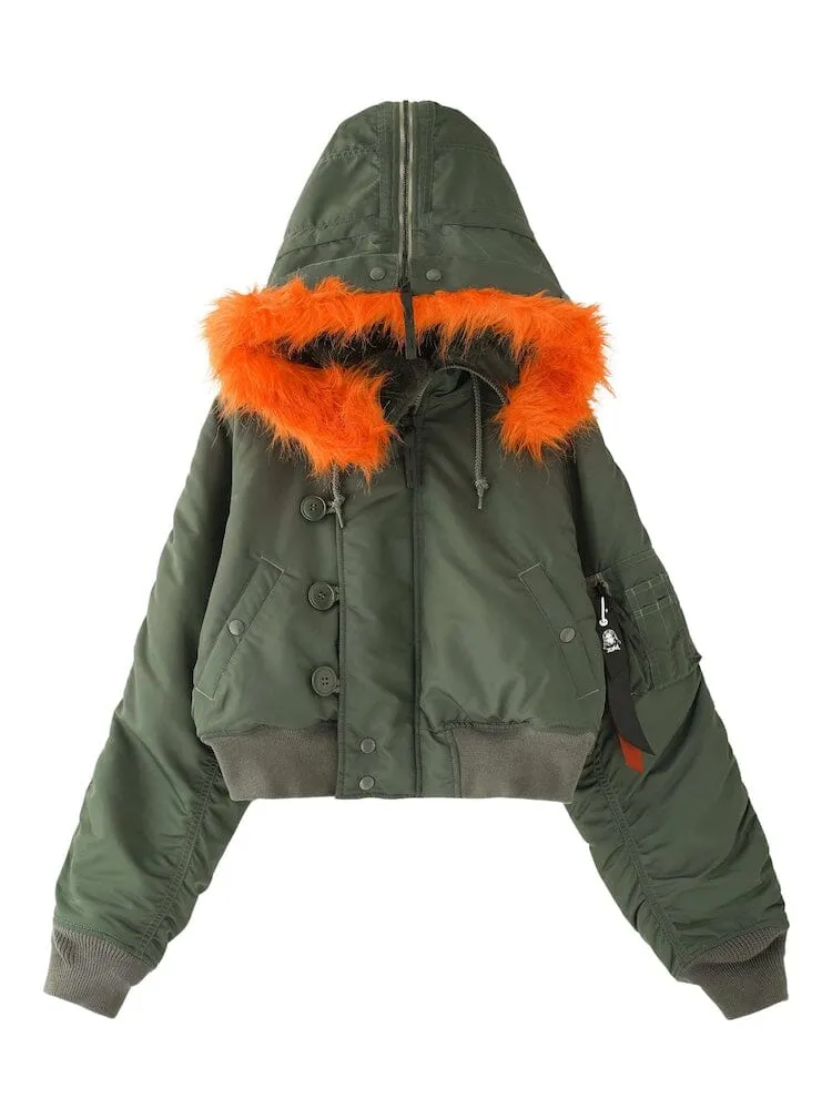 X-GIRL X ALPHA INDUSTRIES N-2B SHORT WAIST PARKA