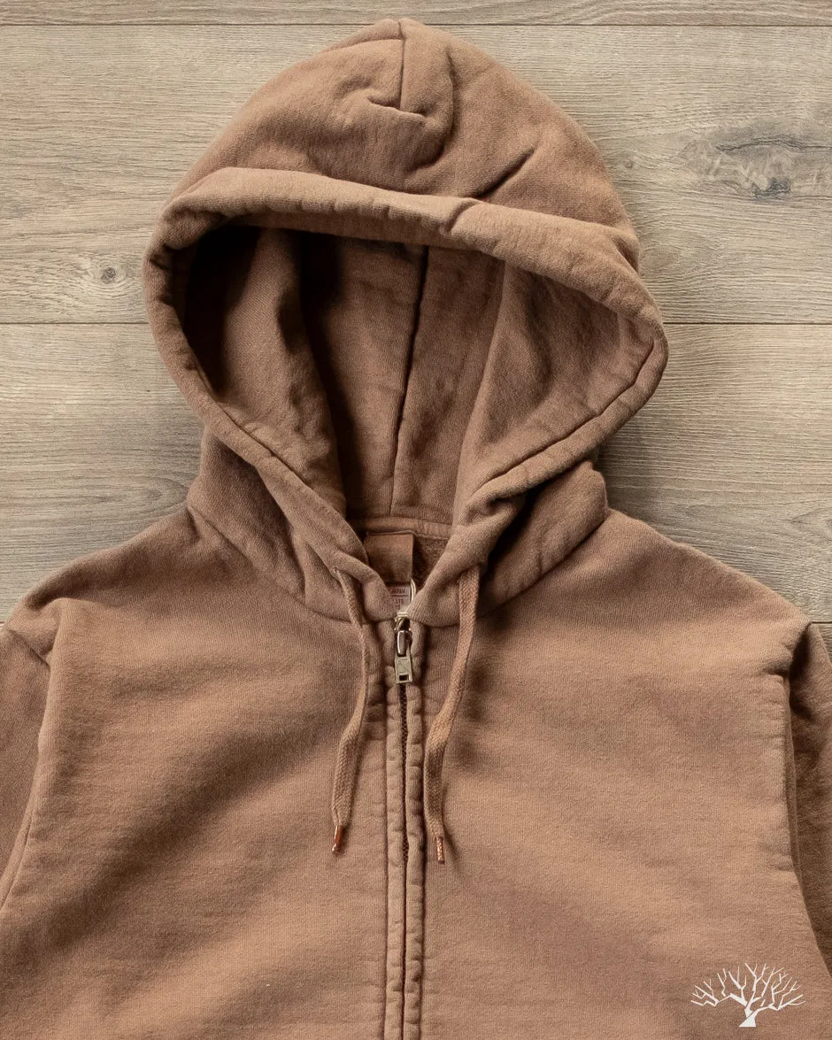 Zip Hoodie Sweatshirt - Brown