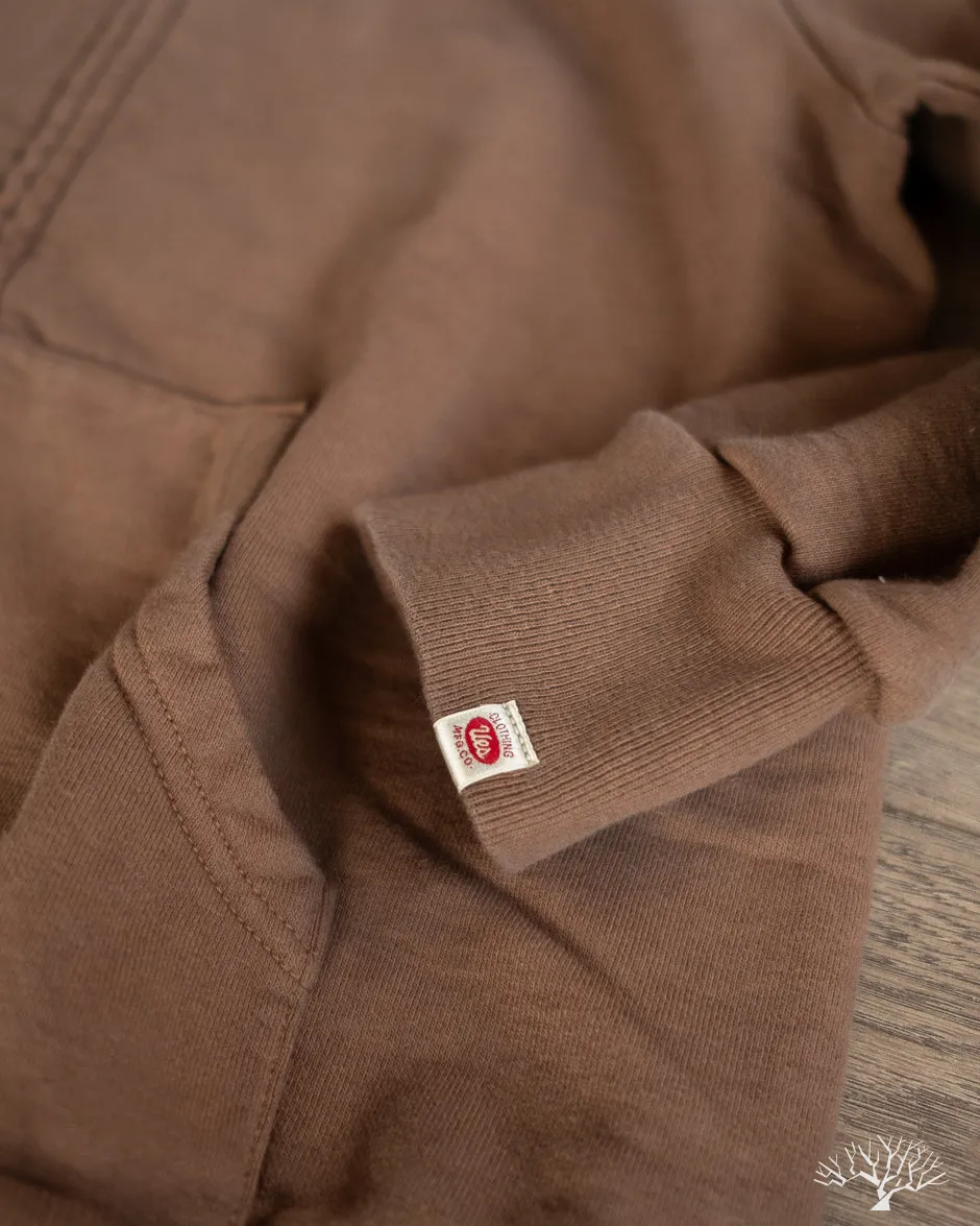 Zip Hoodie Sweatshirt - Brown